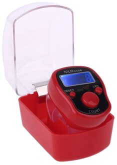 Draagbare Pols Digitale Elektronische Teller Met Led Licht En Geluid Handmatige Reset Decompressie Ontspanning Vinger Hulpmiddel rood