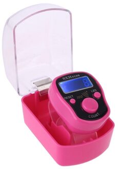 Draagbare Pols Digitale Elektronische Teller Met Led Licht En Geluid Handmatige Reset Decompressie Ontspanning Vinger Hulpmiddel roze