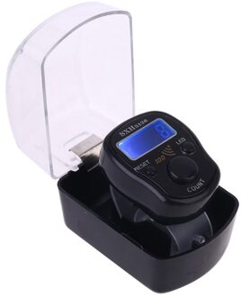 Draagbare Pols Digitale Elektronische Teller Met Led Licht En Geluid Handmatige Reset Decompressie Ontspanning Vinger Hulpmiddel zwart