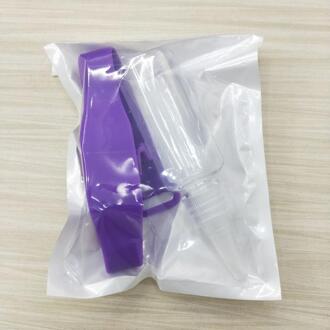 Draagbare Polsbandjes Handdesinfecterend Mini Handdesinfecterend Dispenser Fles Herbruikbare Armband Polsband Volwassen Kid Reizen Huishouden paars