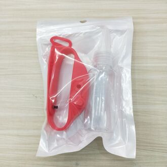 Draagbare Polsbandjes Handdesinfecterend Mini Handdesinfecterend Dispenser Fles Herbruikbare Armband Polsband Volwassen Kid Reizen Huishouden rood