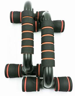 Draagbare Push Up Beugel Met Antislip Foam Handvatten Ondersteuning Bar Sport I Type Hand Handvat Fitness Apparatuur Stands oranje