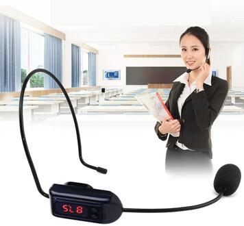 Draagbare Radio Fm Draadloze Headset Microfoon Handsfree Megafoon Mic Voor Teaching Tour Guide Sales Lezingen Vergaderingen