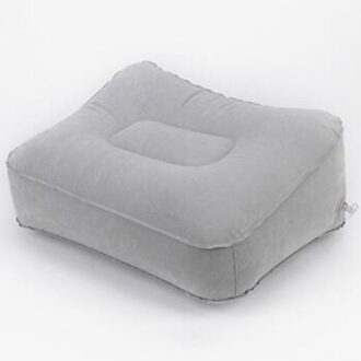 Draagbare Reizen Voet Pad Opgeblazen Kussen Vliegtuig Auto Voetsteun Kruk Hoogte Verstelbare Vlucht Slapen Rust Kussen Voet Pad 1grijs