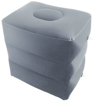 Draagbare Reizen Voet Pad Opgeblazen Kussen Vliegtuig Auto Voetsteun Kruk Hoogte Verstelbare Vlucht Slapen Rust Kussen Voet Pad 3grijs