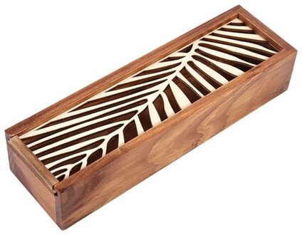 Draagbare Retro Box Hollow Houten Etui Opbergdoos Studenten Leuke Houten Potlood Doos Multi Briefpapier Bureau Opslag Accessoires 2