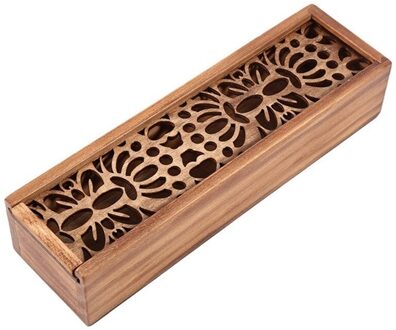 Draagbare Retro Box Hollow Houten Etui Opbergdoos Studenten Leuke Houten Potlood Doos Multi Briefpapier Bureau Opslag Accessoires 3