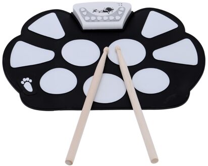Draagbare Roll Up Electronic Drum Pad Kit Silicon Drum Pad Opvouwbaar Met Drumstokken Percussie Instrumenten Accessoires