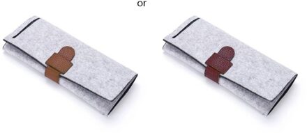 Draagbare Roll-Up Vilt Sieraden Roll Opbergtas Vouwen Reizen Oorbellen Kettingen Armbanden Ringen Container licht grijs