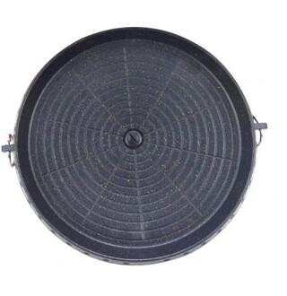 Draagbare Ronde Metalen Non-stick Barbecue Grill Koffiebrander Pan Kookplaat Bbq Kookgerei