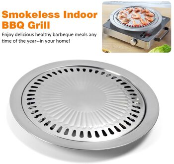 Draagbare Ronde Rookloze Indoor Bbq Grill Lade Bbq Grill Koken Accessoires Outdoor Roosteren Camping Grillen Keuken Gereedschap