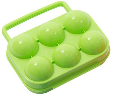 Draagbare Rooster Ei Tray Opbergdoos Carrier Vouwen Kartonnen Houder Voor Outdoor Camping Picknick six