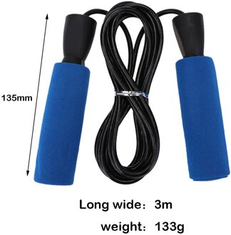 Draagbare Rope Skipping Fitness Springtouwen Verstelbare Touw Fitness Kogellager Springen Touw Sprong Overslaan Home Fitness Gym Fitness Blauw
