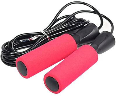 Draagbare Rope Skipping Fitness Springtouwen Verstelbare Touw Fitness Kogellager Springen Touw Sprong Overslaan Home Fitness Gym Fitness Rood