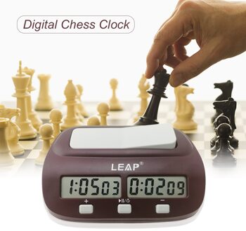 Draagbare Schaken Klok Professionele Digitale Schaken Klok Count Down Schaken Timer Met Alarm Elektronische Board Game Met 4 Knoppen