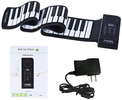 Draagbare Silicon 61 Toetsen Roll Up Piano Elektronische Midi Keyboard Met Ingebouwde Luidspreker US