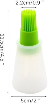 Draagbare Siliconen Olie Fles Borstel Vloeibare Olie Borstel Gebak Keuken Bakken Koken Accessoire Cake Bakken Barbecue Gereedschap groen A