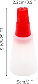 Draagbare Siliconen Olie Fles Borstel Vloeibare Olie Borstel Gebak Keuken Bakken Koken Accessoire Cake Bakken Barbecue Gereedschap rood A