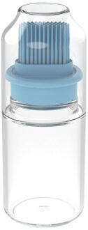 Draagbare Siliconen Olie Fles Met Borstel Dispenser Fles Barbecue Bbq Grill Gebak Keuken Bakken Tool Outdoor blauw