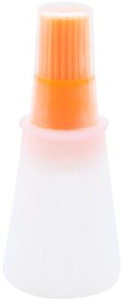 Draagbare Siliconen Olie Fles Met Borstel Grill Olie Borstels Met Cover Vloeibare Olie Gebak Bakken Brood Picknick Bbq Borstel Keuken gereedschap oranje