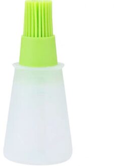 Draagbare Siliconen Olie Fles Met Borstel Grill Olie Borstels Vloeibare Olie Gebak Keuken Bakken Bbq Gereedschap Keuken Gereedschap groen