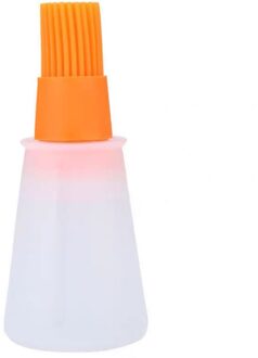 Draagbare Siliconen Olie Fles Met Borstel Grill Olie Borstels Vloeibare Olie Gebak Keuken Bakken Bbq Gereedschap Keuken Gereedschap Oranje