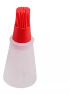 Draagbare Siliconen Olie Fles Met Borstel Grill Olie Borstels Vloeibare Olie Gebak Keuken Bakken Bbq Gereedschap Keuken Gereedschap Rood