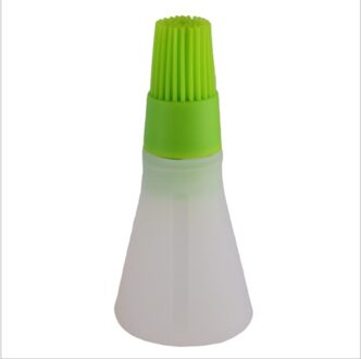 Draagbare Siliconen Olie Fles Met Borstel Grill Olie Borstels Vloeibare Olie Gebak Keuken Bakken Bbq Gereedschap Keuken Gereedschap Voor Bbq 1 Pcs groen