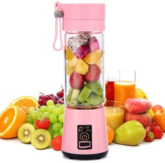 Draagbare Size Usb Elektrische Fruit Juicer Handheld Smoothie Maker Blender Roeren Oplaadbare Mini Draagbare Sap Cup Water blauw type1