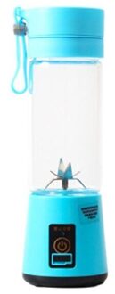 Draagbare Size Usb Elektrische Fruit Juicer Handheld Smoothie Maker Blender Roeren Oplaadbare Mini Draagbare Sap Cup Water blauw