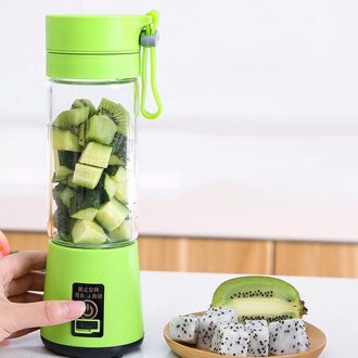 Draagbare Size Usb Elektrische Fruit Juicer Handheld Smoothie Maker Blender Roeren Oplaadbare Mini Draagbare Sap Cup Water groen type1