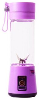Draagbare Size Usb Elektrische Fruit Juicer Handheld Smoothie Maker Blender Roeren Oplaadbare Mini Draagbare Sap Cup Water paars