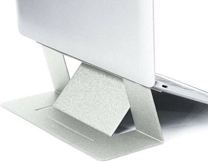 Draagbare Slanke Laptop Standhouder Opvouwbare Notebook Onzichtbare Beugel Voor MacBook Pro Air Computer Ondersteuning Verstelbare Beugel Zilver