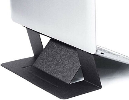 Draagbare Slanke Laptop Standhouder Opvouwbare Notebook Onzichtbare Beugel Voor MacBook Pro Air Computer Ondersteuning Verstelbare Beugel zwart