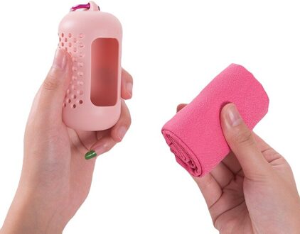 Draagbare Sneldrogende Handdoek Yoga Gym Camping Picknick Running Travel Cooling Microfiber Koeling Reliëf Handdoek roze