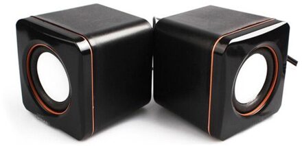 Draagbare Stereo Computer Laptop Mini Speaker 3.5mm Audio Jack Voor Laptop Desktop Kleine Vierkante USB Subwoofer Audio Muziekspeler