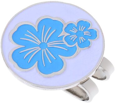Draagbare Stijlvolle Bloem Golf Hoed Clip Met Afneembare Magnetische Golfbal Marker Golf Cadeau Voor Vrienden Familie Golf Liefhebbers blauw