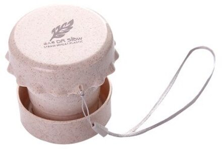 Draagbare Stro Tarwe Plastic Telescopische Drinken Opvouwbare Folding Cup Travel Camping Handig Te Reizen Dragen Fles