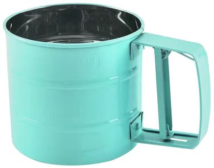 Draagbare Taart Netto Zeef Meel Zeef Filter Zeef Hand-Held Meel Zeef Hand Gedrukt Meel Zeef Bakken Tool koken Gadgets Licht Groen
