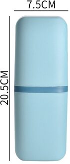 Draagbare Tandenborstelhouder Doos Outdoor Reizen Camping Tandenborstel Organizer Case Badkamer Accessoires Tandpasta Doos blauw