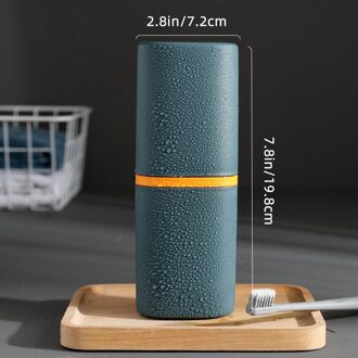 Draagbare Tandenborstelhouder Doos Outdoor Reizen Camping Tandenborstel Organizer Case Badkamer Accessoires Tandpasta Doos stijl 1 blauw