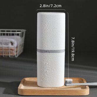 Draagbare Tandenborstelhouder Doos Outdoor Reizen Camping Tandenborstel Organizer Case Badkamer Accessoires Tandpasta Doos stijl 1 wit