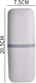 Draagbare Tandenborstelhouder Doos Outdoor Reizen Camping Tandenborstel Organizer Case Badkamer Accessoires Tandpasta Doos wit