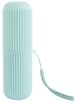 Draagbare Tandpasta Tandenborstel Houder Case Antislip Strip Germproof Organizer Box Plastic Paar Badkamer Accessoires blauw