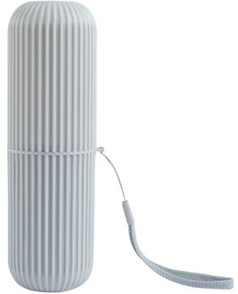 Draagbare Tandpasta Tandenborstel Houder Case Antislip Strip Germproof Organizer Box Plastic Paar Badkamer Accessoires grijs