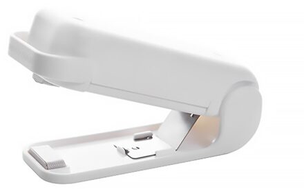 Draagbare Tas Clips Handheld Mini Elektrische Warmte Sluitmachine Impuls Sealer Seal Verpakking Plastic Zak Clip Werk Keuken Gereedschap wit withoutbattery