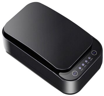 Draagbare Telefoon Uv Sanitizer Ziektekiemen Usb Draagbare Licht Sterilisator Box Bacteriën Uv Desinfectie Lampen Apparaat Draadloos Opladen Zwart