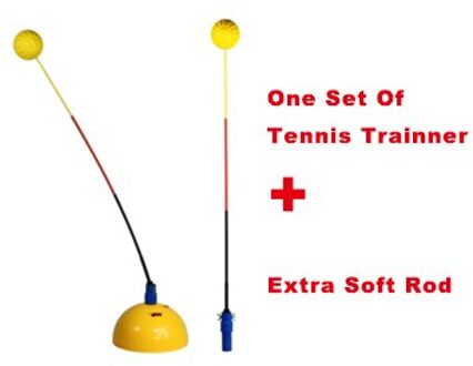 Draagbare Tennis Training Tool Professionele Tennis Trainer Swing Pratice Tennisbal Machine Voor Beginners Zelfstudie Accessoires goud