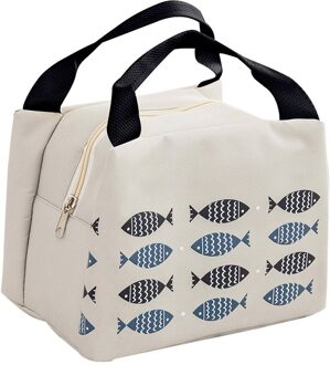 Draagbare Thermische Lunch Tas Mode Vis Geïsoleerde Koeltas Voor Mannen Vrouwen Grote Capaciteit Waterdichte Picknick Tas grijs