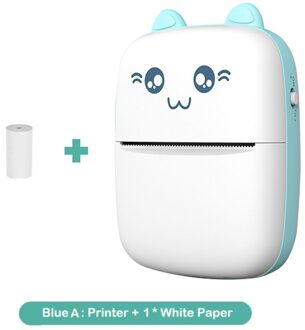 Draagbare Thermische Printer Bt 203Dpi Foto Label Memo Verkeerde Vraag Printing Mini Bluetooth Thermische Afdrukken Voor Iphone Android blauw